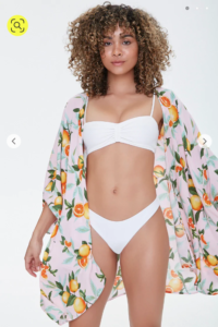 Orange Print Swim Cover-Up Kimono. Forever 21 $17.99